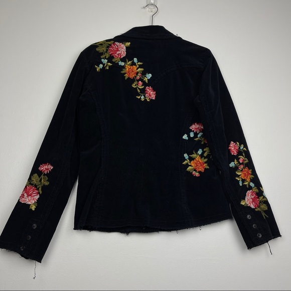 Johnny Was LA Floral Embroidered Corduroy Jacket - Picture 4 of 5